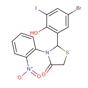 649560-41-8  4-Thiazolidinone,2-(5-bromo-2-hydroxy-3-iodophenyl)-3-(2-nitrophenyl)-