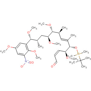 649566-94-9  2,6-Tridecadienal,13-(2,5-dimethoxy-3-nitrophenyl)-5-[[(1,1-dimethylethyl)dimethylsilyl]oxy]-4,9,10,13-tetramethoxy-6,8,12-trimethyl-,(2Z,4S,5S,6E,8S,9R,10S,12S,13R)-