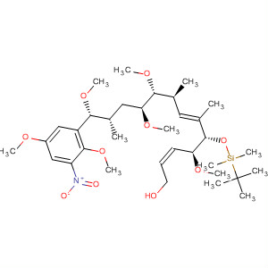 649566-98-3  2,6-Tridecadien-1-ol,13-(2,5-dimethoxy-3-nitrophenyl)-5-[[(1,1-dimethylethyl)dimethylsilyl]oxy]-4,9,10,13-tetramethoxy-6,8,12-trimethyl-,(2Z,4S,5S,6E,8S,9R,10S,12S,13R)-