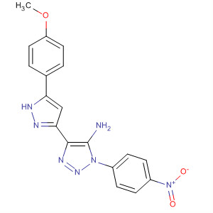 649571-42-6  1H-1,2,3-Triazol-5-amine,4-[5-(4-methoxyphenyl)-1H-pyrazol-3-yl]-1-(4-nitrophenyl)-