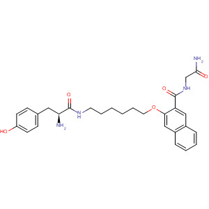 649713-08-6  2-Naphthalenecarboxamide,3-[[6-[[(2S)-2-amino-3-(4-hydroxyphenyl)-1-oxopropyl]amino]hexyl]oxy]-N-(2-amino-2-oxoethyl)-