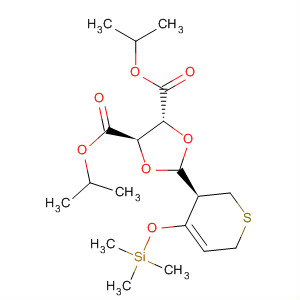 649721-39-1  1,3-Dioxolane-4,5-dicarboxylic acid,2-[(3S)-3,6-dihydro-4-[(trimethylsilyl)oxy]-2H-thiopyran-3-yl]-,bis(1-methylethyl) ester, (4R,5R)-