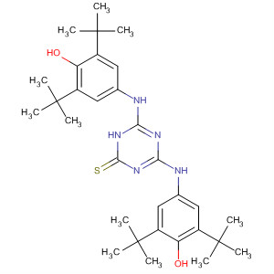 64277-13-0  1,3,5-Triazine-2(1H)-thione,4,6-bis[[3,5-bis(1,1-dimethylethyl)-4-hydroxyphenyl]amino]-