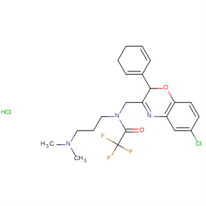 64327-45-3  Acetamide,N-[(6-chloro-3,4-dihydro-2-phenyl-2H-1,4-benzoxazin-3-yl)methyl]-N-[3-(dimethylamino)propyl]-2,2,2-trifluoro-, hydrochloride