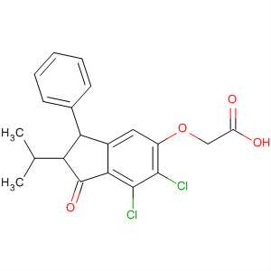 64336-86-3  Acetic acid,[[6,7-dichloro-2,3-dihydro-2-(1-methylethyl)-1-oxo-3-phenyl-1H-inden-5-yl]oxy]-
