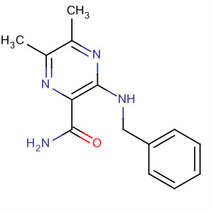 64344-94-1  Pyrazinecarboxamide, 5,6-dimethyl-3-[(phenylmethyl)amino]-