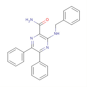 64344-96-3  Pyrazinecarboxamide, 5,6-diphenyl-3-[(phenylmethyl)amino]-