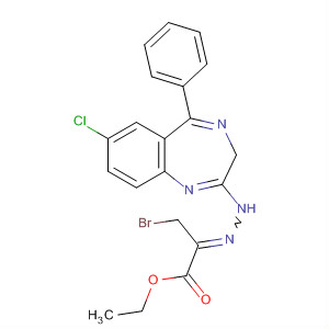 64373-76-8  Propanoic acid,3-bromo-2-[(7-chloro-5-phenyl-3H-1,4-benzodiazepin-2-yl)hydrazono]-,ethyl ester