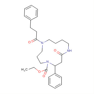 64482-15-1  1,5,9-Triazacyclotridecane-5-carboxylic acid,8-oxo-1-(1-oxo-3-phenylpropyl)-6-phenyl-, ethyl ester