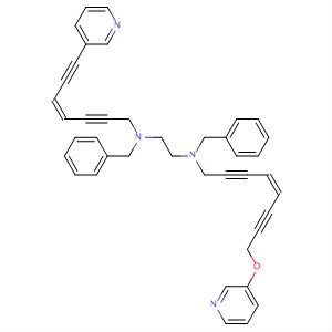 644962-53-8  1,2-Ethanediamine,N,N'-bis(phenylmethyl)-N-[(4Z)-7-(3-pyridinyl)-4-heptene-2,6-diynyl]-N'-[(4Z)-8-(3-pyridinyloxy)-4-octene-2,6-diynyl]-