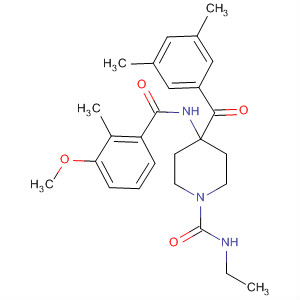 644980-33-6  1-Piperidinecarboxamide,4-(3,5-dimethylbenzoyl)-N-ethyl-4-[(3-methoxy-2-methylbenzoyl)amino]-