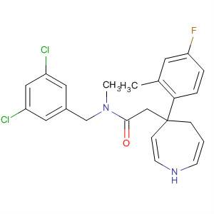 644983-10-8  1H-Azepine-4-acetamide,N-[(3,5-dichlorophenyl)methyl]-4-(4-fluoro-2-methylphenyl)hexahydro-N-methyl-