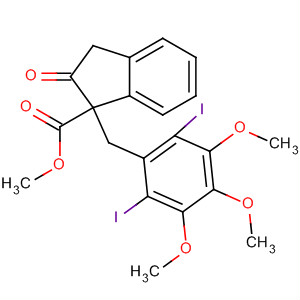 645388-45-0  1H-Indene-1-carboxylic acid,1-[(2,6-diiodo-3,4,5-trimethoxyphenyl)methyl]-2,3-dihydro-2-oxo-, methylester
