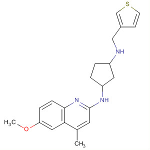 645400-36-8  1,3-Cyclopentanediamine,N-(6-methoxy-4-methyl-2-quinolinyl)-N'-(3-thienylmethyl)-