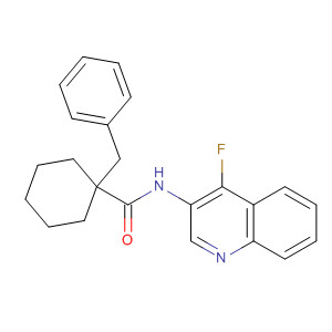 645408-06-6  Cyclohexanecarboxamide, N-(4-fluoro-3-quinolinyl)-1-(phenylmethyl)-
