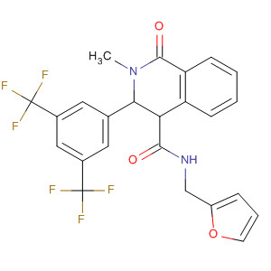 646027-04-5  4-Isoquinolinecarboxamide,3-[3,5-bis(trifluoromethyl)phenyl]-N-(2-furanylmethyl)-1,2,3,4-tetrahydro-2-methyl-1-oxo-
