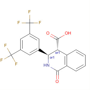 646029-03-0  4-Isoquinolinecarboxylic acid,3-[3,5-bis(trifluoromethyl)phenyl]-1,2,3,4-tetrahydro-1-oxo-, (3R,4R)-rel-