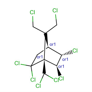 64618-69-5  Bicyclo[2.2.1]heptane,2,2,5,6-tetrachloro-7,7-bis(chloromethyl)-1-(dichloromethyl)-,(1R,4S,5S,6S)-rel-