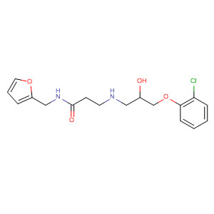 64018-11-7  Propanamide,3-[[3-(2-chlorophenoxy)-2-hydroxypropyl]amino]-N-(2-furanylmethyl)-