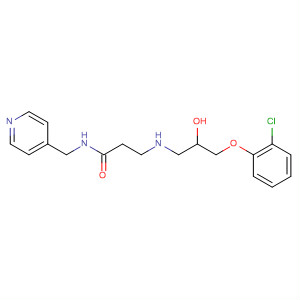 64018-17-3  Propanamide,3-[[3-(2-chlorophenoxy)-2-hydroxypropyl]amino]-N-(4-pyridinylmethyl)-