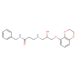 64018-21-9  Propanamide,3-[[3-[(2,3-dihydro-1,4-benzodioxin-5-yl)oxy]-2-hydroxypropyl]amino]-N-(phenylmethyl)-