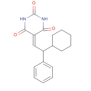 64031-29-4  2,4,6(1H,3H,5H)-Pyrimidinetrione, 5-(2-cyclohexyl-2-phenylethylidene)-