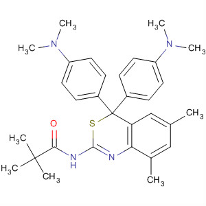 64072-12-4  Propanamide,N-[4,4-bis[4-(dimethylamino)phenyl]-6,8-dimethyl-4H-3,1-benzothiazin-2-yl]-2,2-dimethyl-