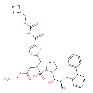 640729-23-3  L-Prolinamide,N-(2-ethoxy-2-oxoethyl)-b-phenyl-D-phenylalanyl-N-[[5-[[[(cyclobutylmethoxy)carbonyl]amino]iminomethyl]-2-thienyl]methyl]-