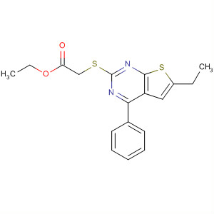 64074-16-4  Acetic acid, [(6-ethyl-4-phenylthieno[2,3-d]pyrimidin-2-yl)thio]-, ethylester