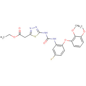 640762-96-5  1,3,4-Thiadiazole-2-acetic acid,5-[[[[2-(2,3-dimethoxyphenoxy)-5-fluorophenyl]amino]carbonyl]amino]-,ethyl ester