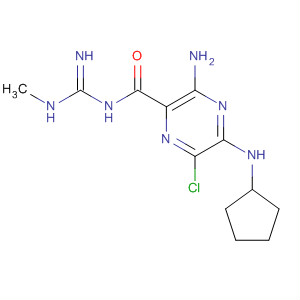 64077-57-2  Pyrazinecarboxamide,3-amino-6-chloro-5-(cyclopentylamino)-N-[imino(methylamino)methyl]-