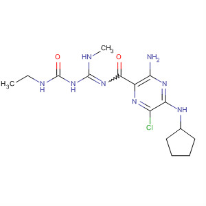 64077-58-3  Pyrazinecarboxamide,3-amino-6-chloro-5-(cyclopentylamino)-N-[[[(ethylamino)carbonyl]amino](methylamino)methylene]-