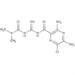 64077-79-8  Pyrazinecarboxamide,3,5-diamino-6-chloro-N-[[[(dimethylamino)carbonyl]amino]iminomethyl]-