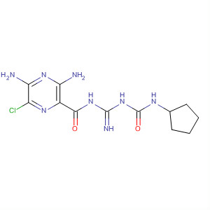 64077-87-8  Pyrazinecarboxamide,3,5-diamino-6-chloro-N-[[[(cyclopentylamino)carbonyl]amino]iminomethyl]-
