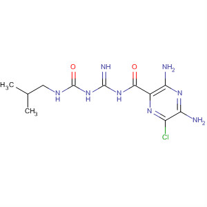 64077-98-1  Pyrazinecarboxamide,3,5-diamino-6-chloro-N-[imino[[[(2-methylpropyl)amino]carbonyl]amino]methyl]-