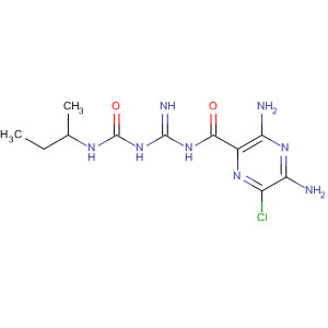 64103-01-1  Pyrazinecarboxamide,3,5-diamino-6-chloro-N-[imino[[[(1-methylpropyl)amino]carbonyl]amino]methyl]-