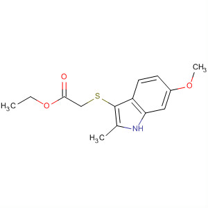 64137-77-5  Acetic acid, [(6-methoxy-2-methyl-1H-indol-3-yl)thio]-, ethyl ester