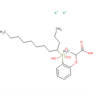 64148-43-2  Propanoic acid, 2-(4-dodecylsulfophenoxy)-, dipotassium salt