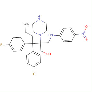 641637-95-8  1-Piperazineethanol,4-[4,4-bis(4-fluorophenyl)butyl]-a-[[(4-nitrophenyl)amino]methyl]-