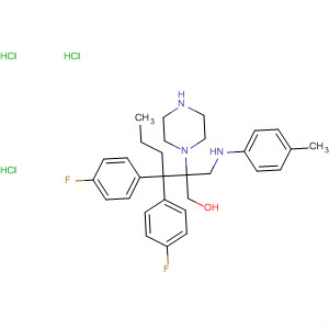 641638-06-4  1-Piperazineethanol,4-[4,4-bis(4-fluorophenyl)butyl]-a-[[(4-methylphenyl)amino]methyl]-,trihydrochloride