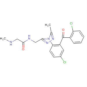 64194-85-0  Acetamide,N-[[4-[4-chloro-2-(2-chlorobenzoyl)phenyl]-5-methyl-4H-1,2,4-triazol-3-yl]methyl]-2-(methylamino)-