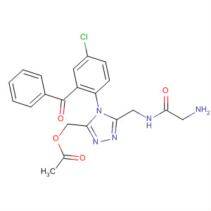 64195-38-6  Acetamide,N-[[5-[(acetyloxy)methyl]-4-(2-benzoyl-4-chlorophenyl)-4H-1,2,4-triazol-3-yl]methyl]-2-amino-