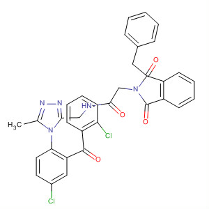 64195-39-7  2H-Isoindole-2-acetamide,N-[[4-[4-chloro-2-(2-chlorobenzoyl)phenyl]-5-methyl-4H-1,2,4-triazol-3-yl]methyl]-1,3-dihydro-1,3-dioxo-a-(phenylmethyl)-, (S)-