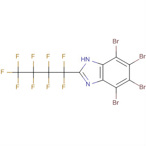 642076-35-5  1H-Benzimidazole, 4,5,6,7-tetrabromo-2-(nonafluorobutyl)- 642076-35-5  1H-Benzimidazole, 4,5,6,7-tetrabromo-2-(nonafluorobutyl)-