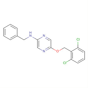 642085-79-8  Pyrazinamine, 5-[(2,6-dichlorophenyl)methoxy]-N-(phenylmethyl)-