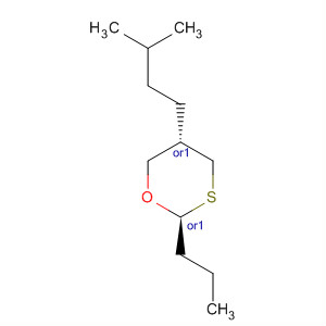 64226-09-1  1,3-Oxathiane, 5-(3-methylbutyl)-2-propyl-, trans-