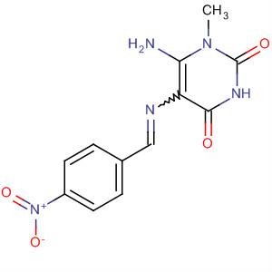 64232-69-5  2,4(1H,3H)-Pyrimidinedione,6-amino-1-methyl-5-[[(4-nitrophenyl)methylene]amino]-