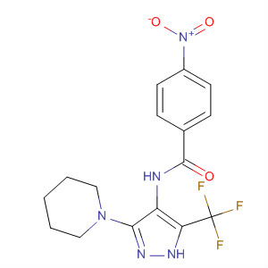 64242-35-9  Benzamide,4-nitro-N-[3-(1-piperidinyl)-5-(trifluoromethyl)-1H-pyrazol-4-yl]-