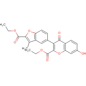 64250-07-3  4H-1-Benzopyran-2-carboxylic acid,3-[2-(ethoxycarbonyl)-3-methyl-5-benzofuranyl]-7-hydroxy-4-oxo-, ethylester