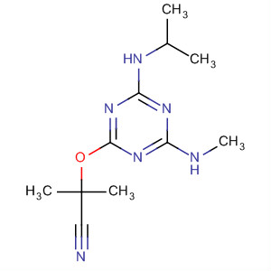 64263-13-4  Propanenitrile,2-methyl-2-[[4-(methylamino)-6-[(1-methylethyl)amino]-1,3,5-triazin-2-yl]oxy]-